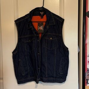 Vance biker wear vintage denim vest